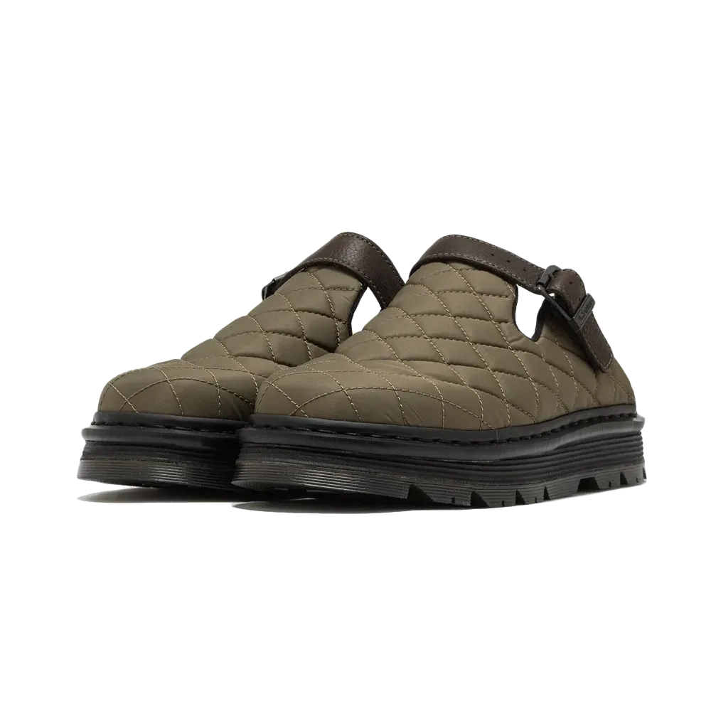 Dr. Martens - Chaussures Zebzag Mule Dms Olive Econyl Woven Wr+Grizzly - Vert