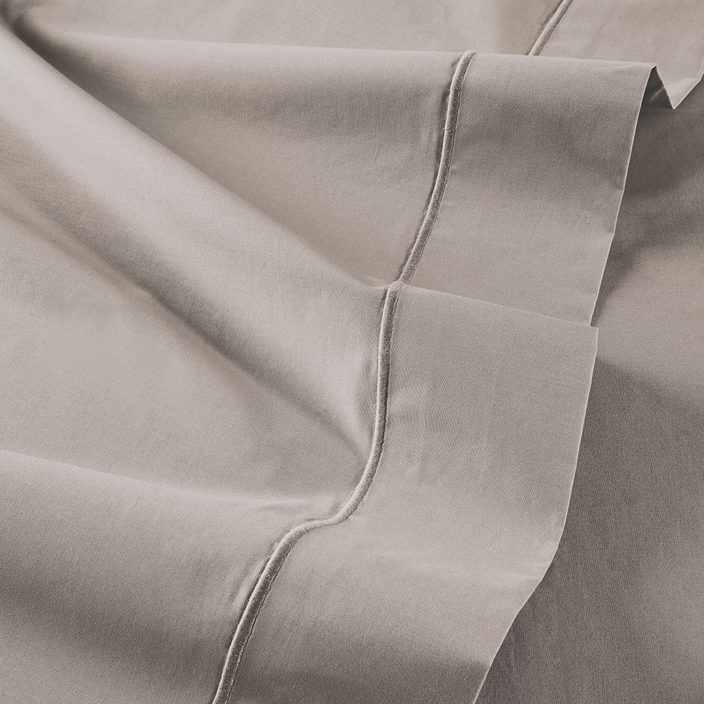 Percale Unie - Drap Plat - Gris Taupe
