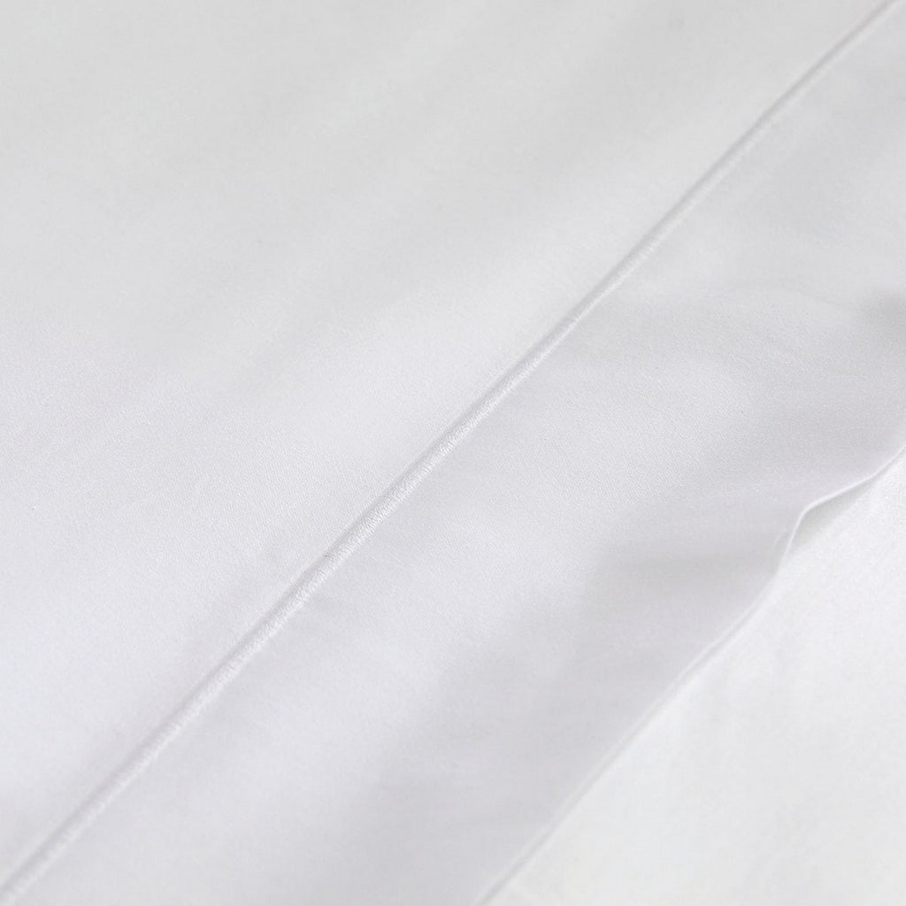 Plain Satin - Flat Sheet - White