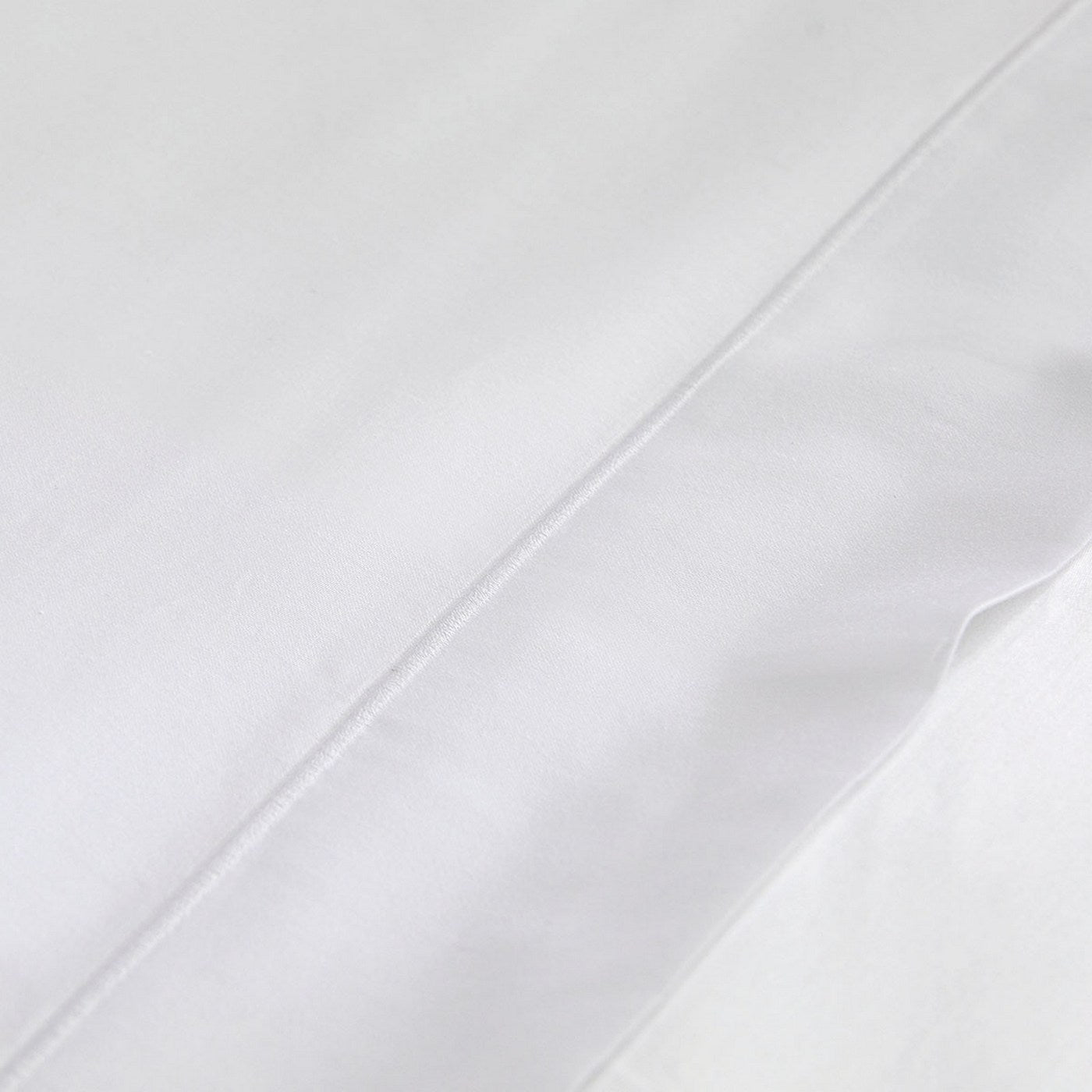 Plain Satin - Flat Sheet - White
