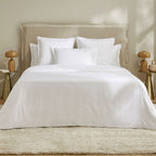 Plain Satin - Flat Sheet - White