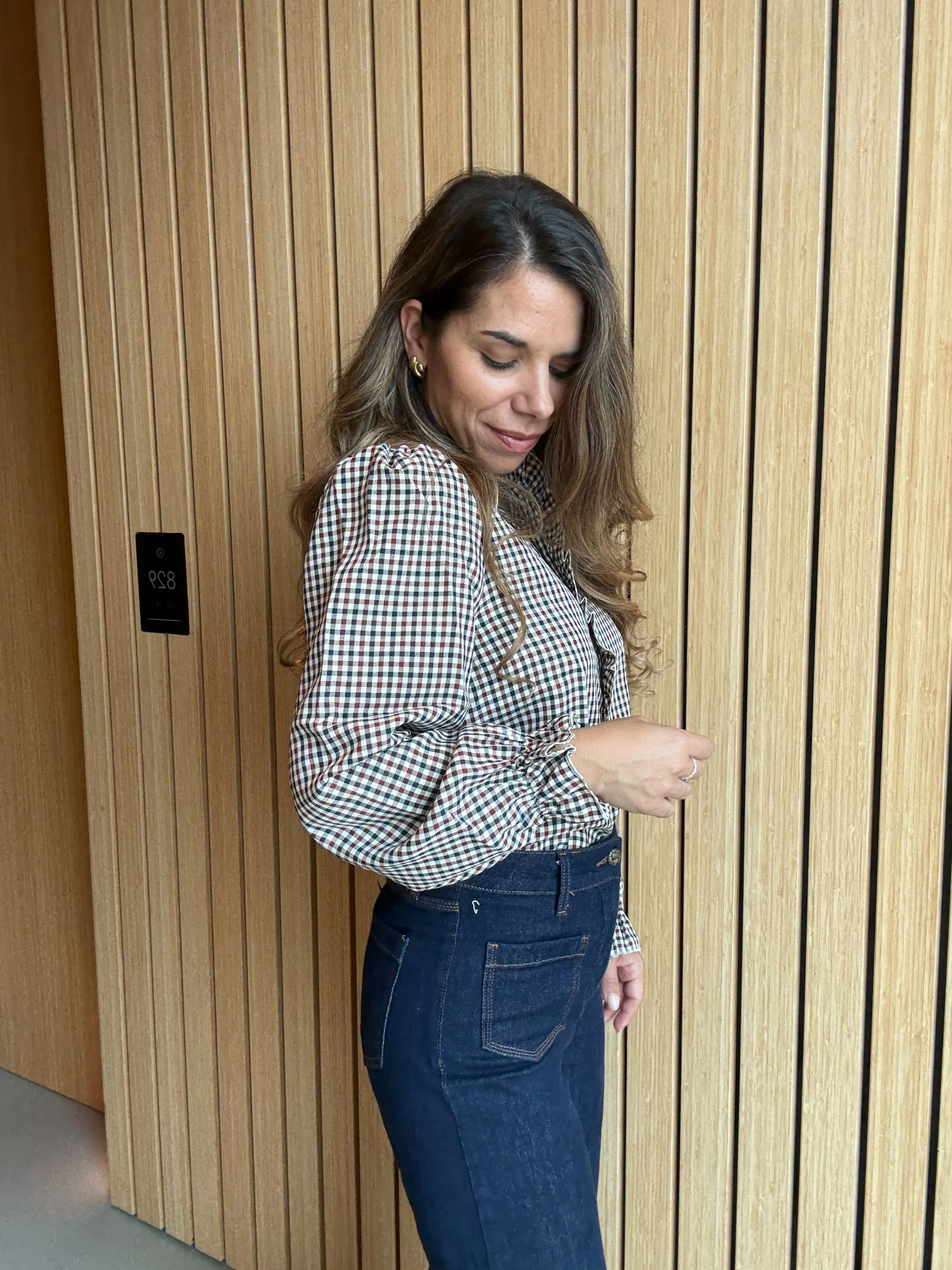 Jeanne Checked Blouse