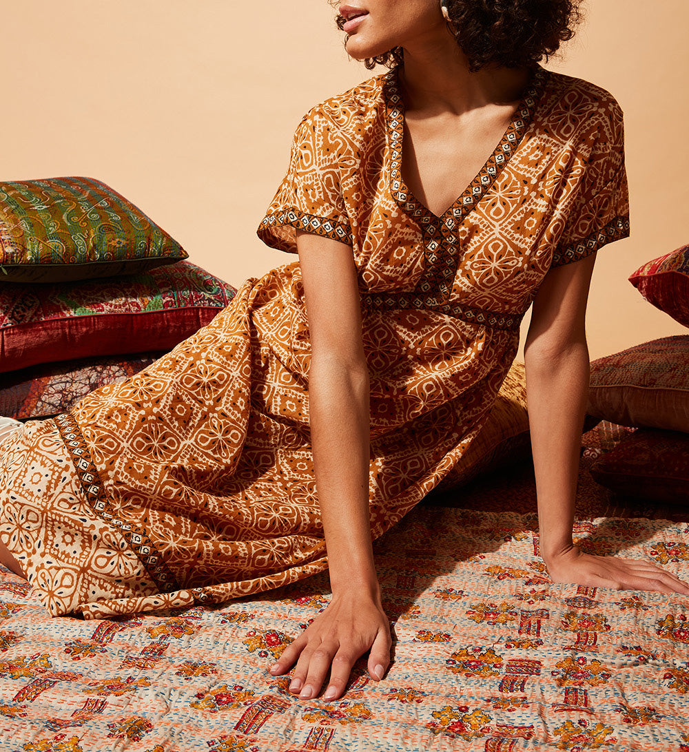 Stella Forest - Soraya Short Dress - Ocher