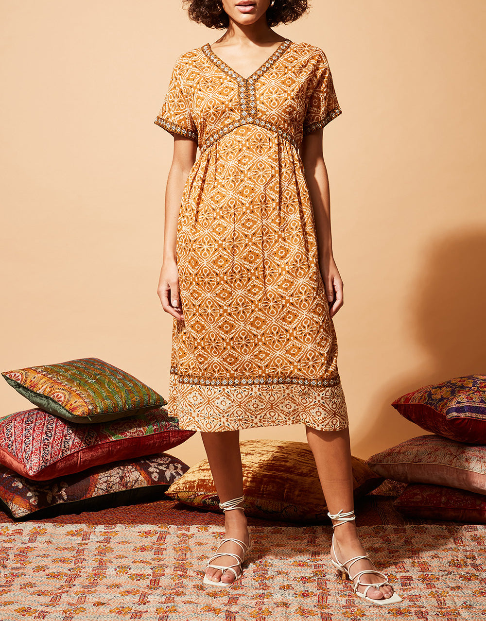 Stella Forest - Soraya Short Dress - Ocher