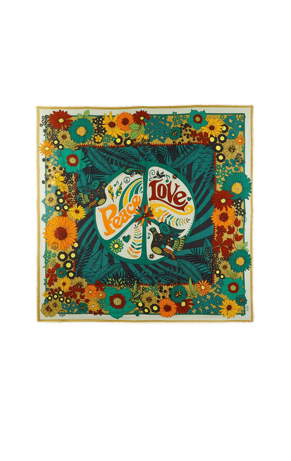 Green Peacelove Scarf
