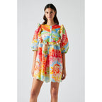 Vestido Corto Bordado - Tie And Dye