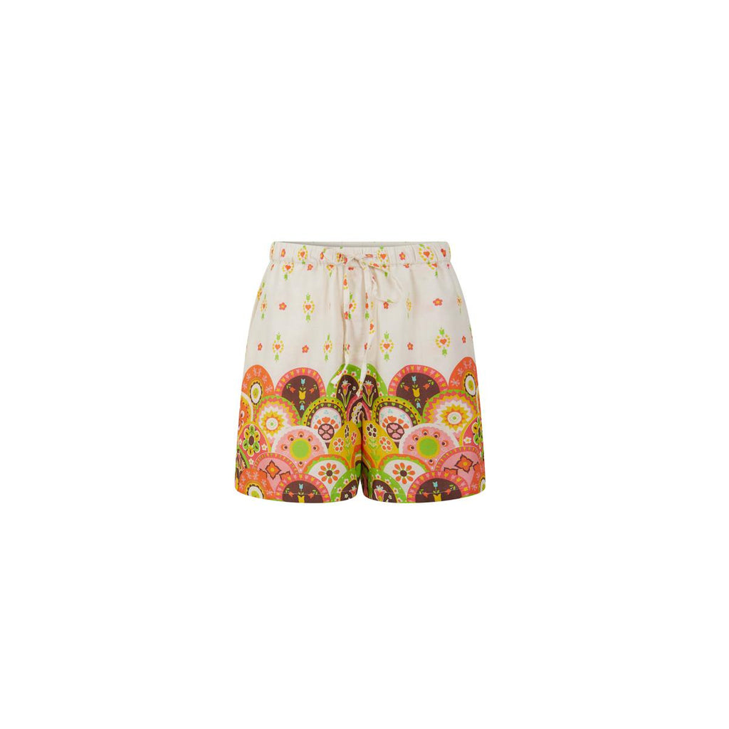 Kilim Print Shorts - White