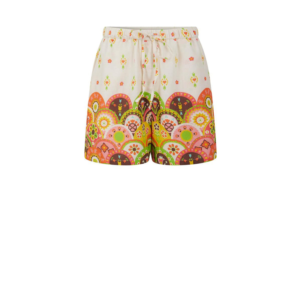 Kilim Print Shorts - White