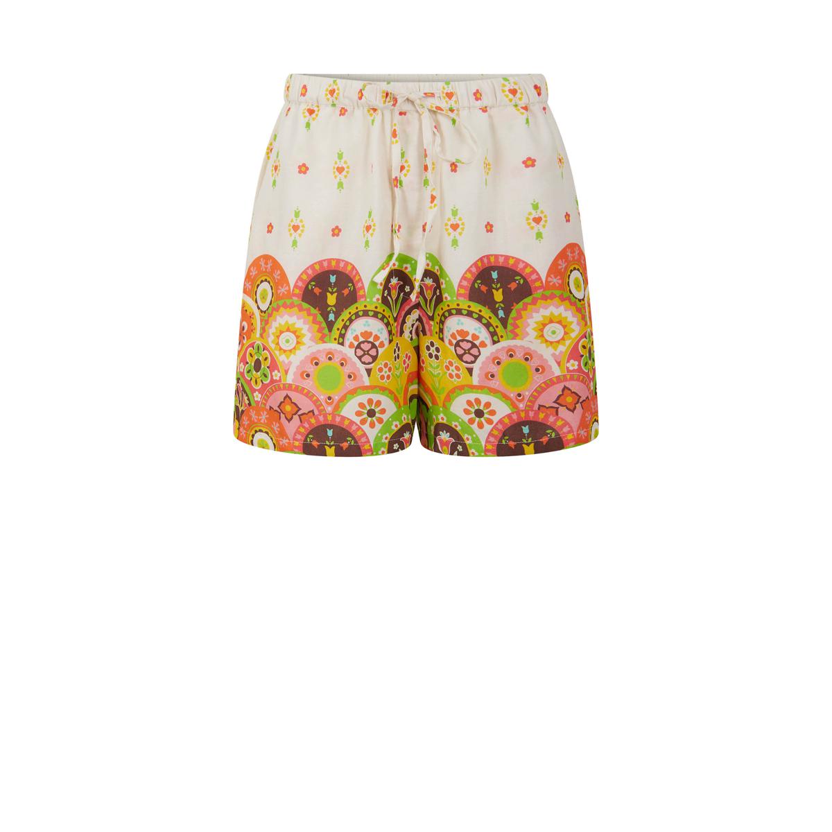 Kilim Print Shorts - White