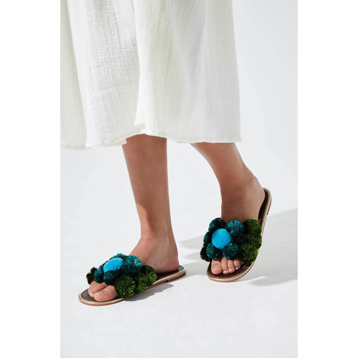 Mules Daisy - Turquoise