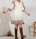 Noemia Short Dress - Burgundy