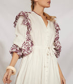Noemia Short Dress - Burgundy