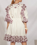Noemia Short Dress - Burgundy
