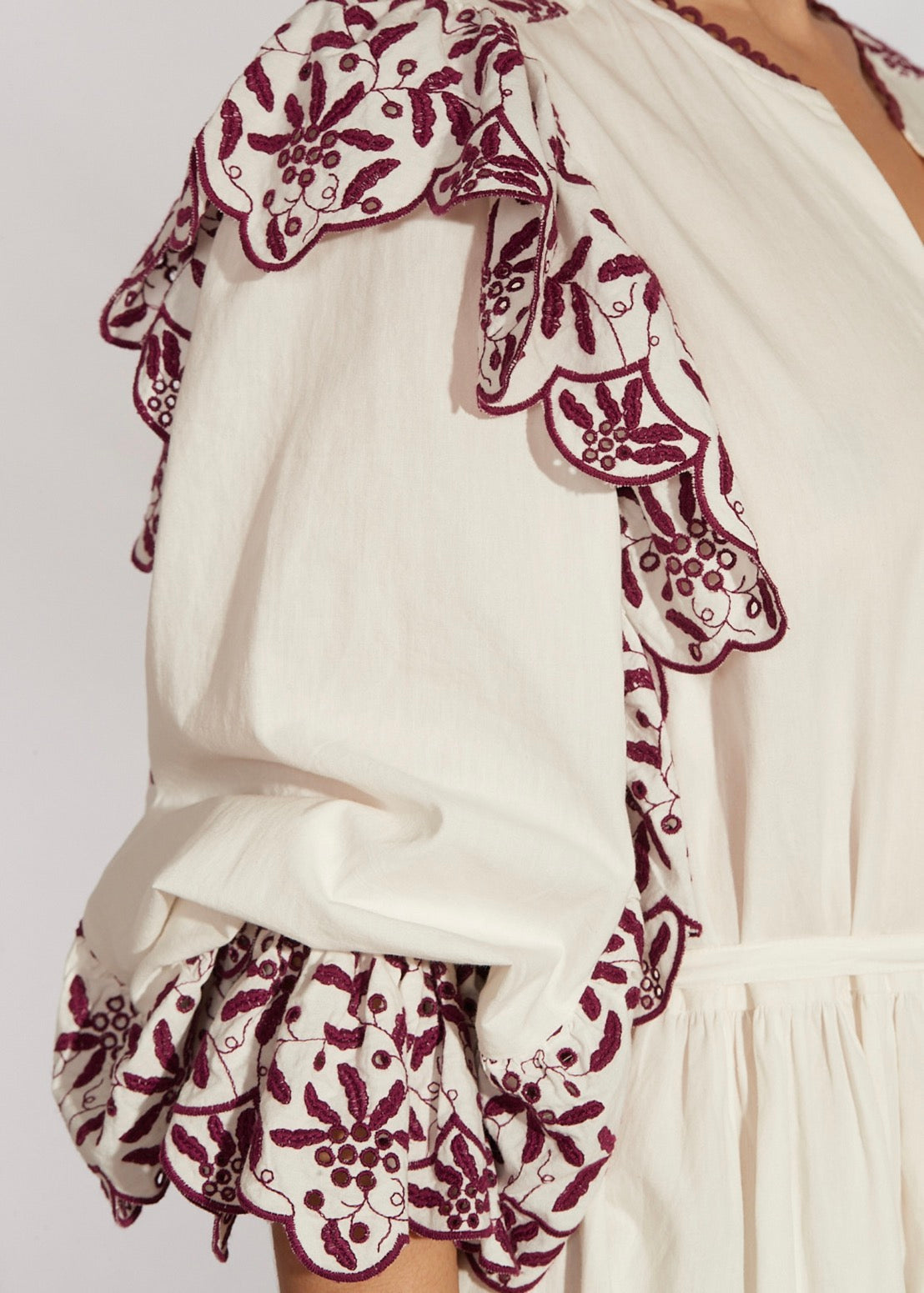 Noemia Short Dress - Burgundy