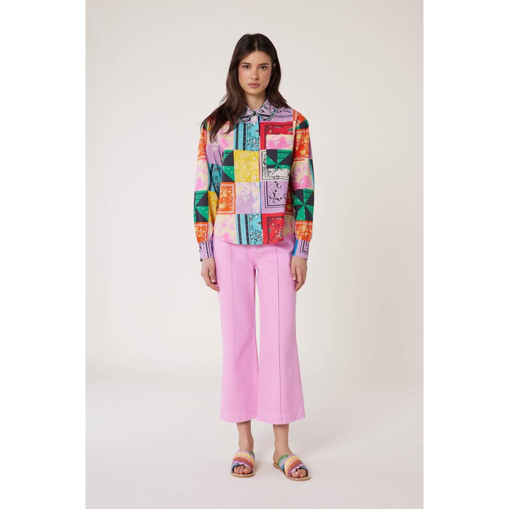 Chemise Bandana Patchwork - Multicolore - Femme