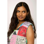 Veste Sans Manches Bandana Patchwork - Multicolore - Femme