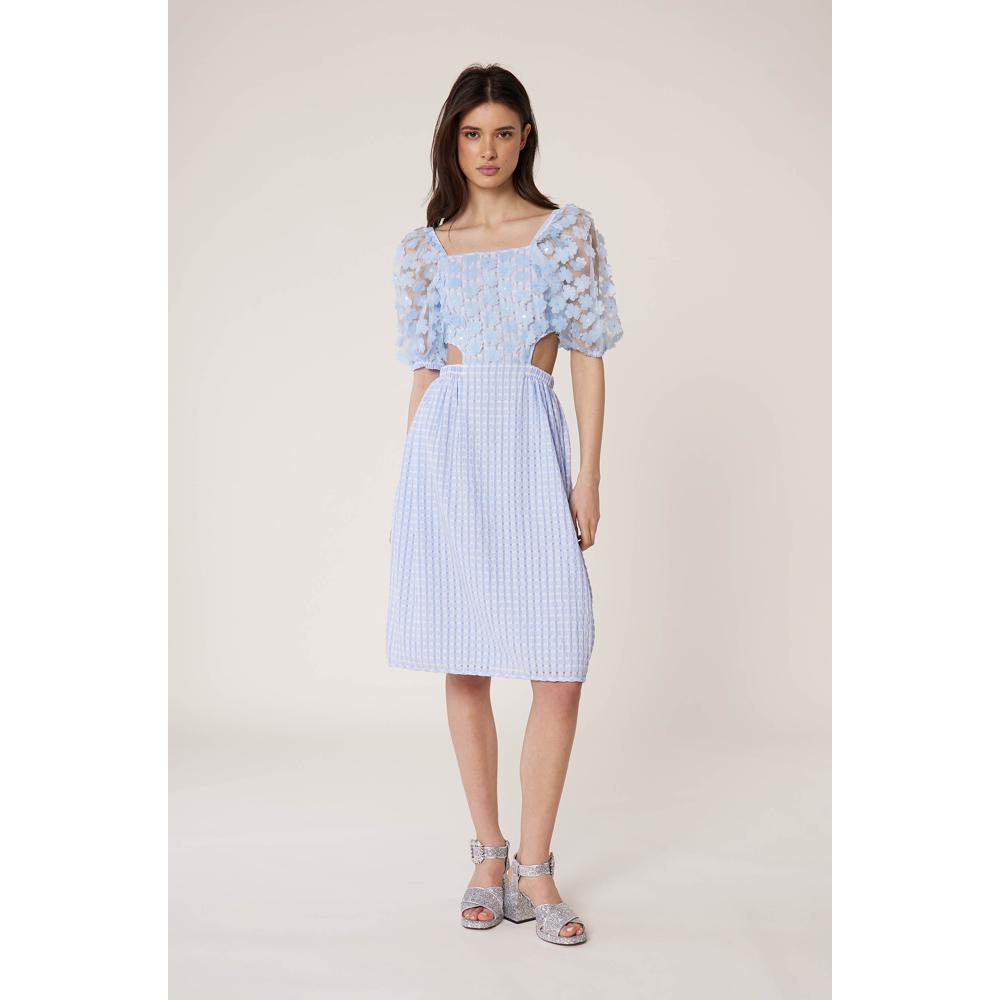 Robe Bubble Vichy - Bleu - Femme