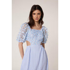 Robe Bubble Vichy - Bleu - Femme