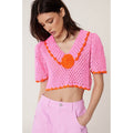 Suéter de crochet rosa - Rosa