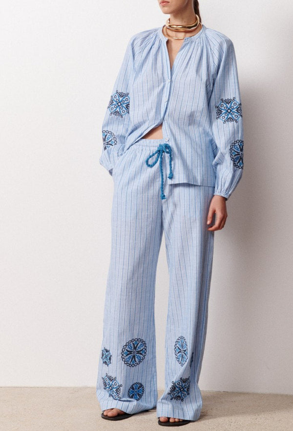 Pantalón Ancho Gloria - Azul