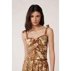 Santa Barbara Bustier Top - Brown - Women