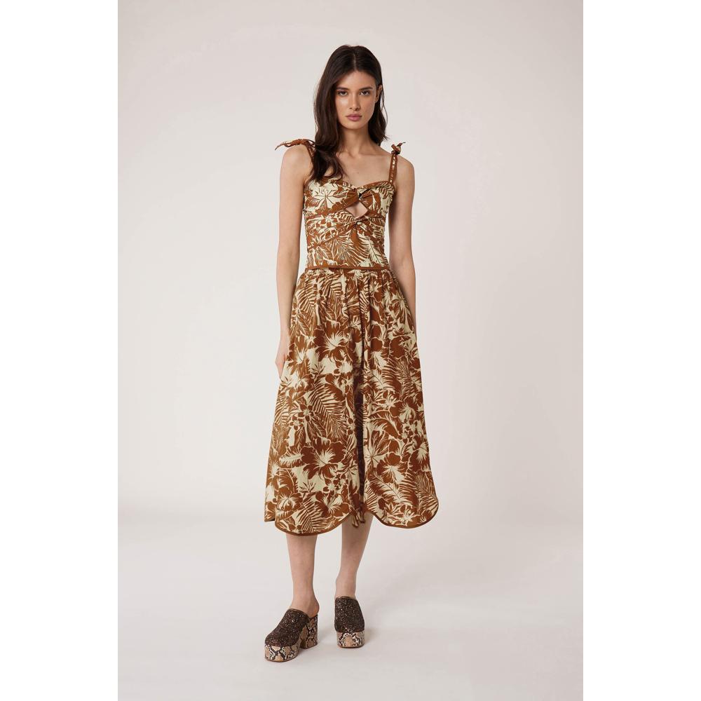 Santa Barbara Bustier Top - Brown - Women