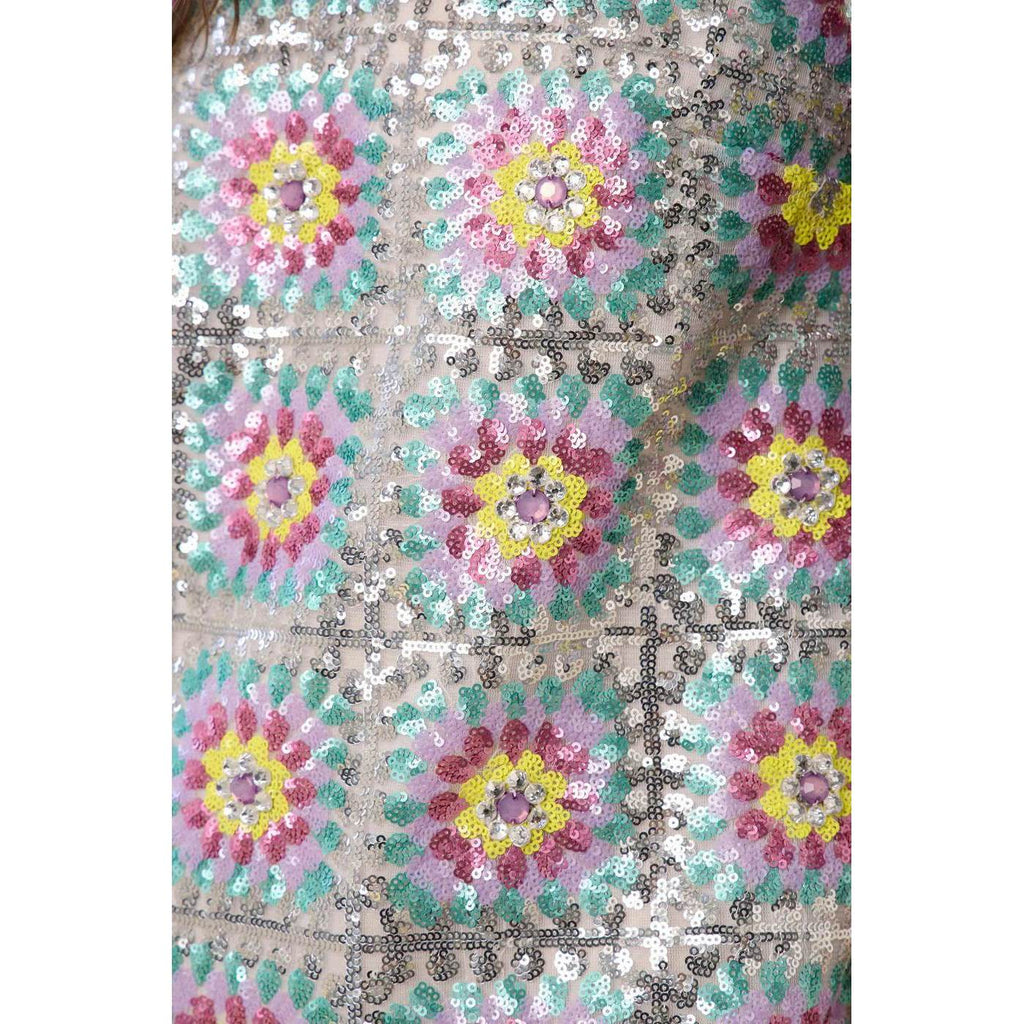 Robe Sequins Patchwork - Multico