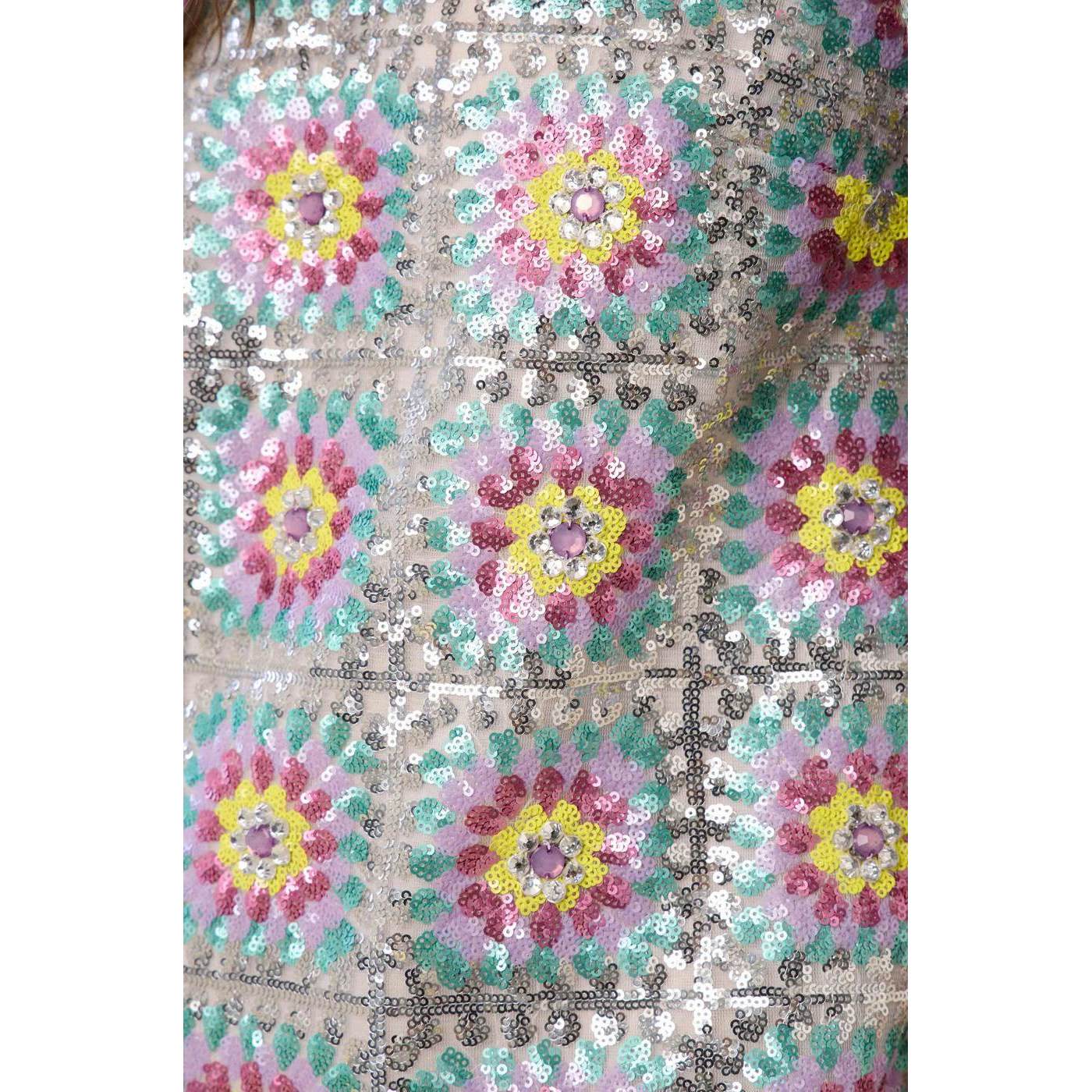 Robe Sequins Patchwork - Multico