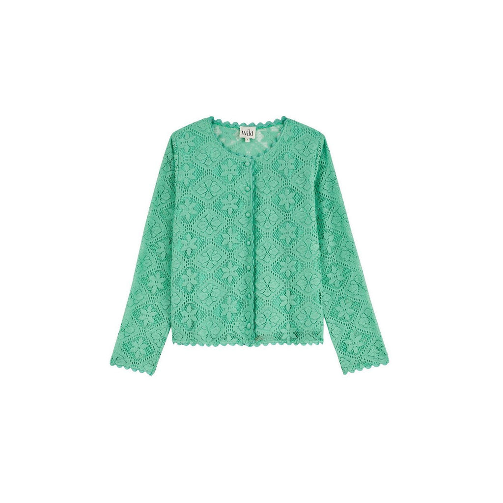 Vestes Gilet Dentelle Blandine - Vert