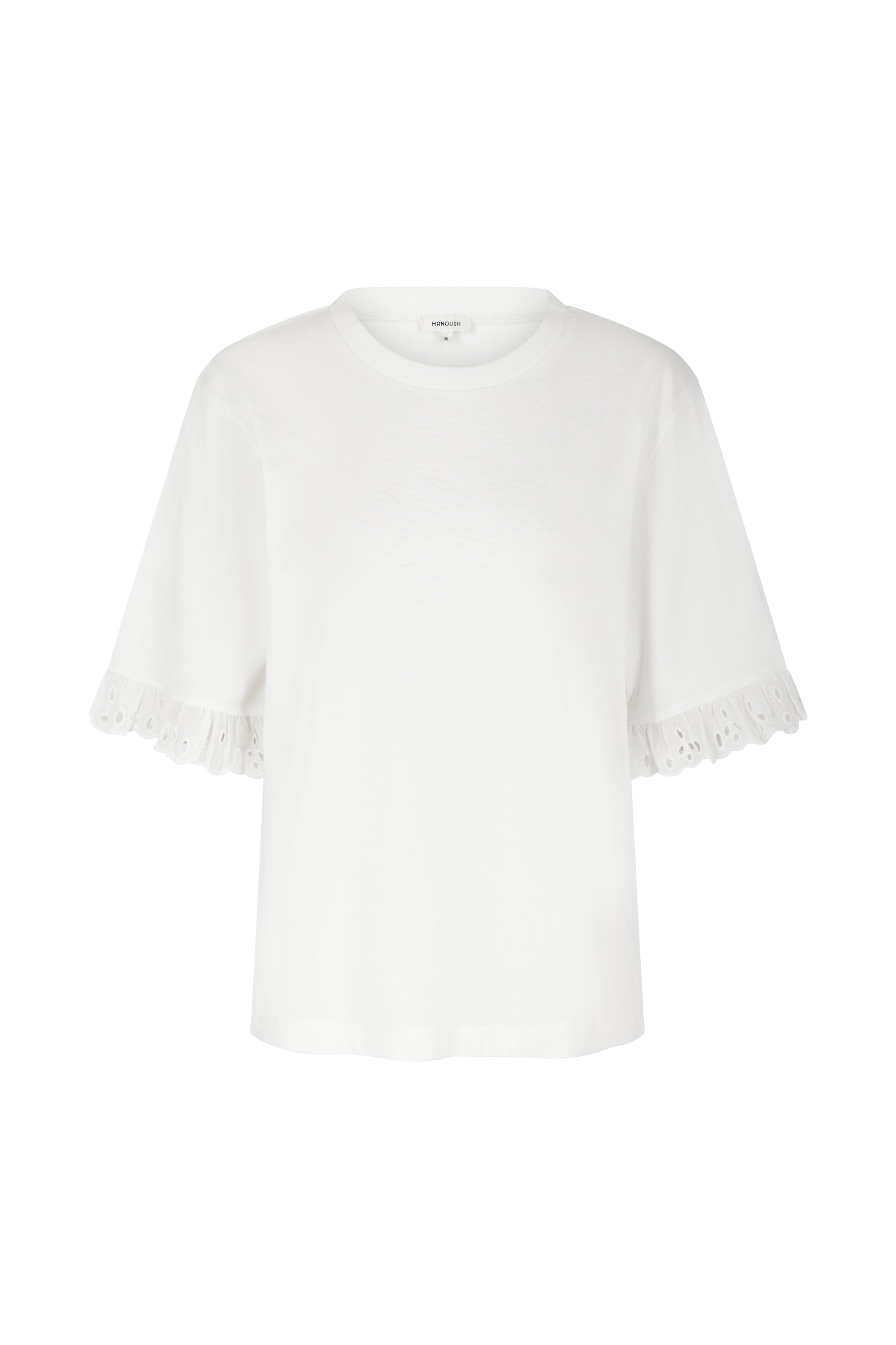 T-Shirt Broderie Anglaise - Blanc