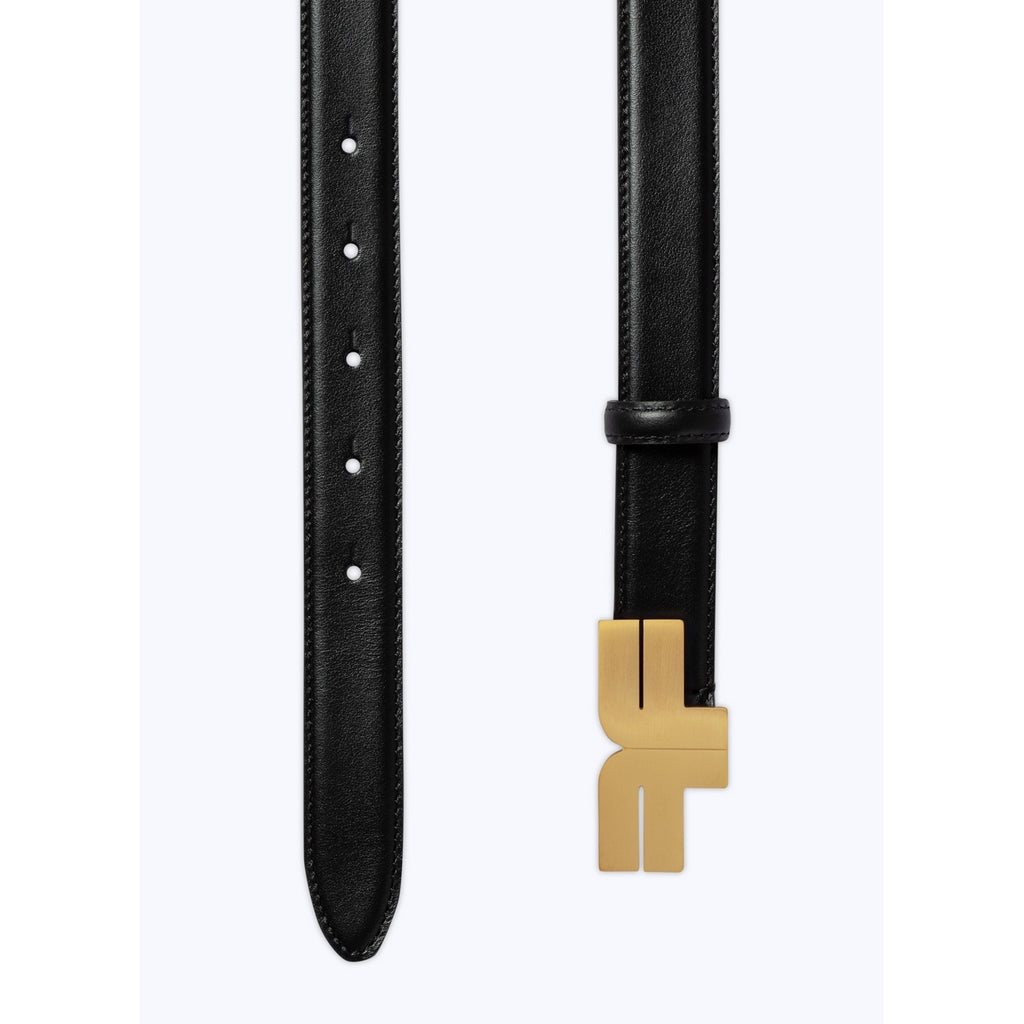 Ceinture En Cuir Avec Boucle Noir