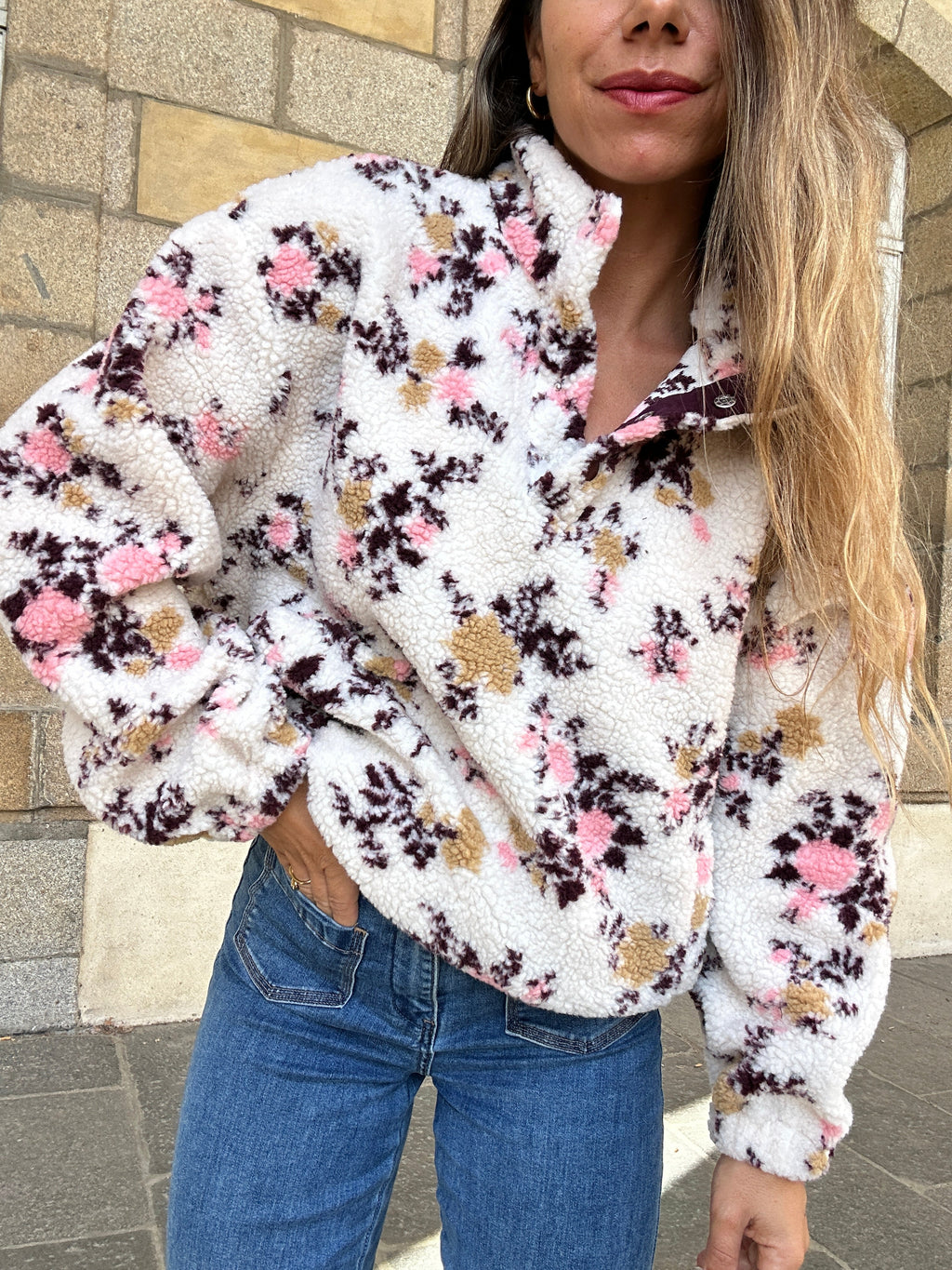 Gina floral fleece jumper