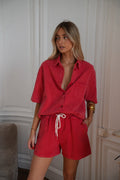 Blouse En Jean Tessa - Rouge