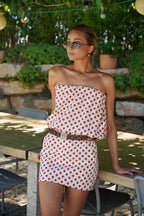Robe Bustier Charlize - Rouge/Crème