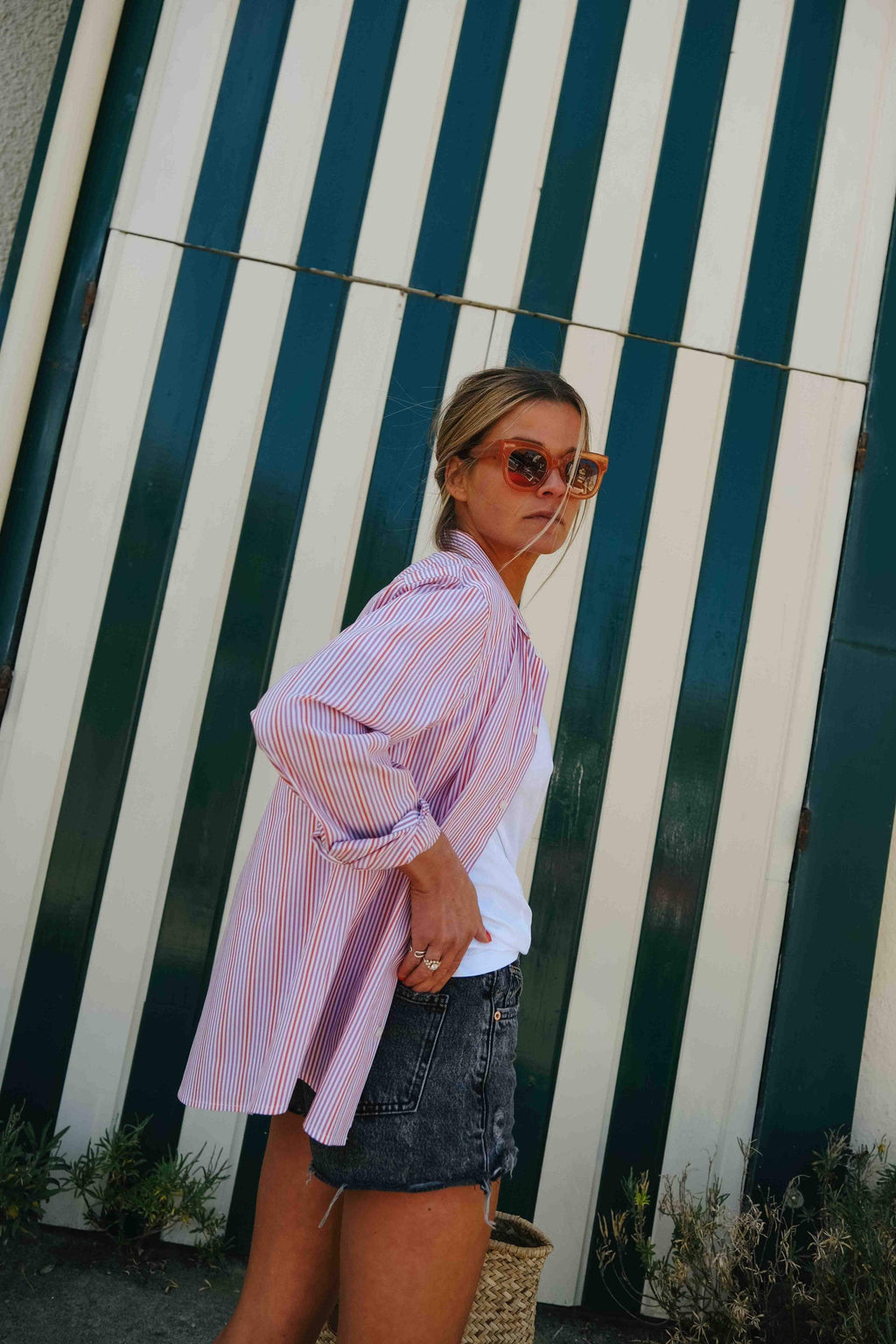 Mathilde Shirt Red/Parma Stripe
