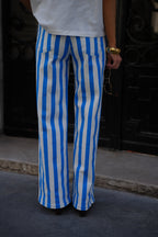 Polla Striped Jeans - Blue
