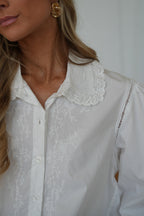 Chemise Brodée Lucia - Blanche