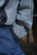 Blouse Margaux Carreaux Marine