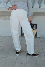 Balthazar White Balloon Jeans