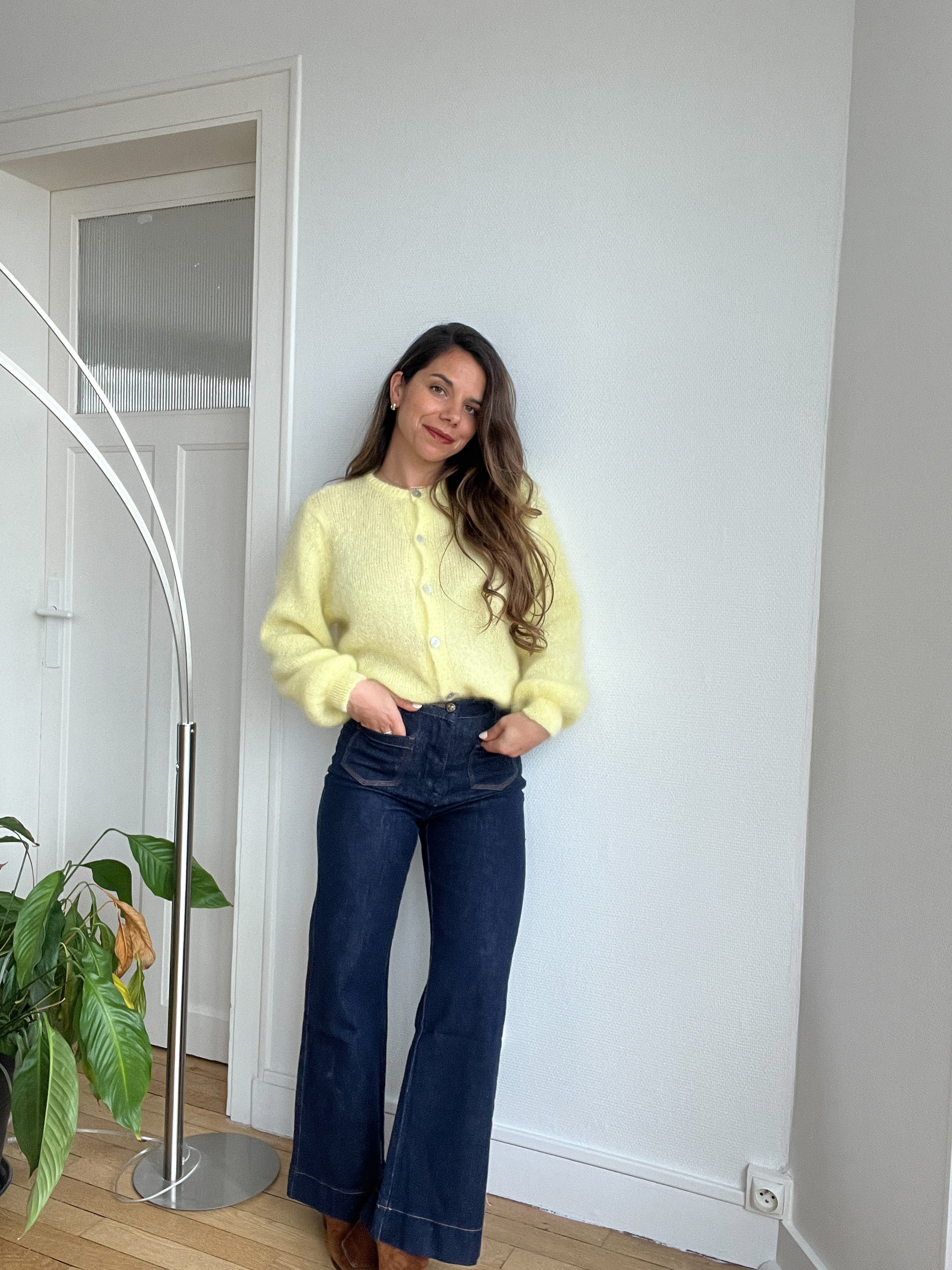 Punto Lana Bianca Amarillo Claro