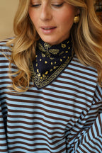 Echarpe Bandana Bleu Et Jaune