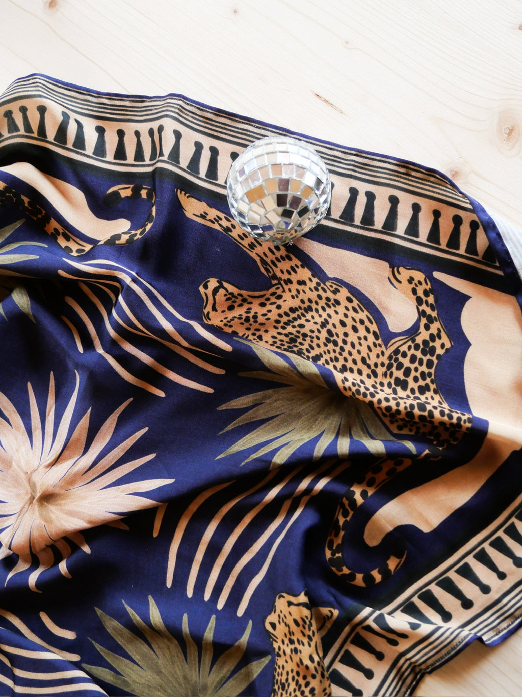 Georgia Navy Print Scarf