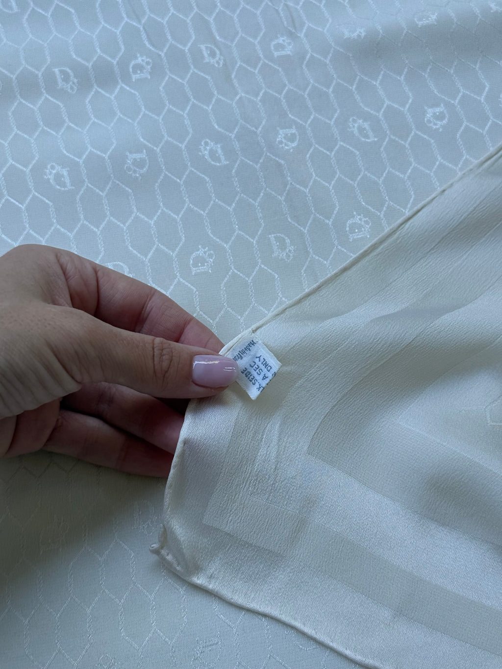 Vintage Christian Dior Scarf – Tone-on-Tone Monogram