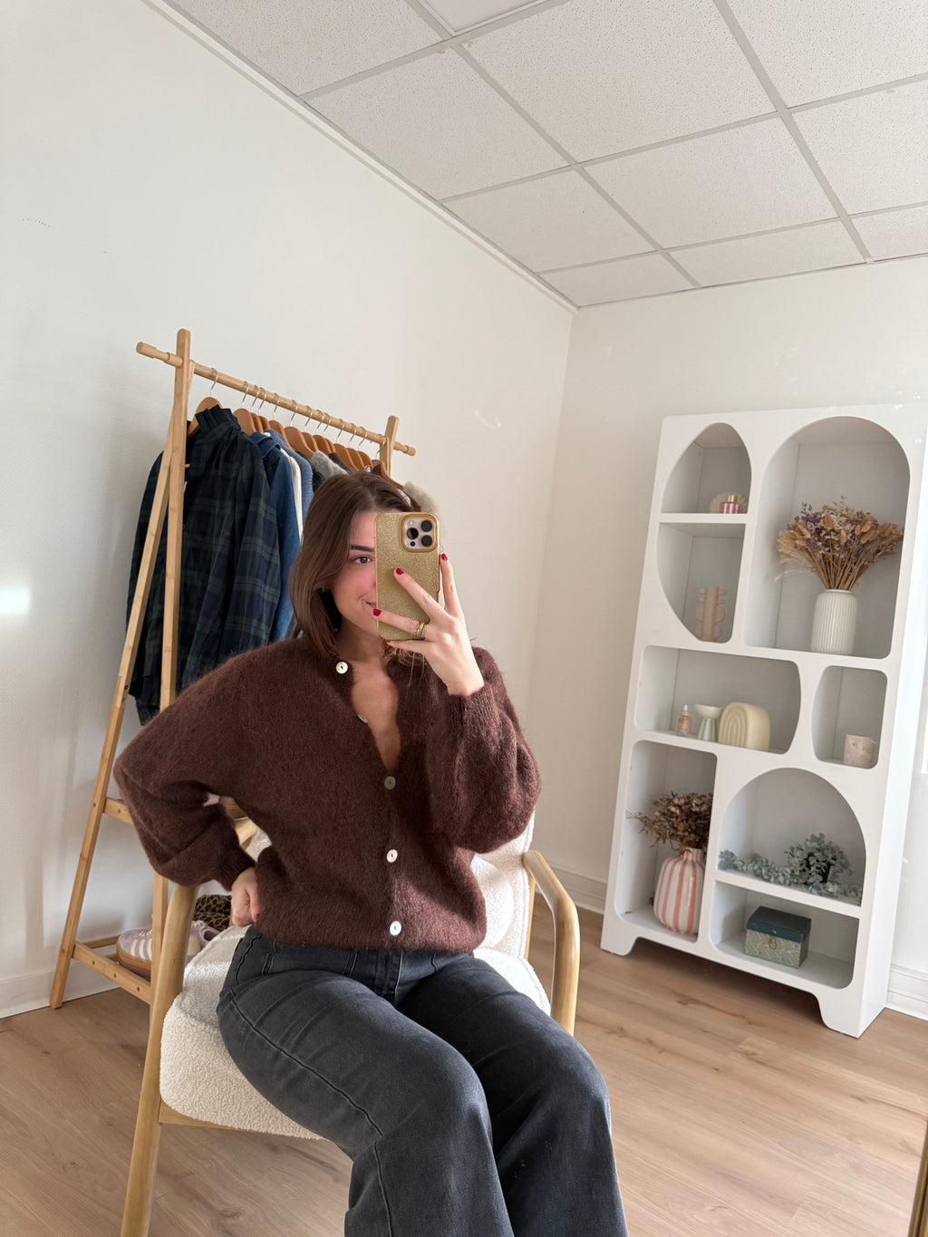 Maille En Laine Bianca Chocolat