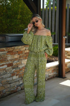 Pantalon Imprimé Yann - Vert