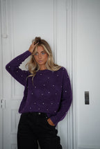 Pull À Strass Mathilde - Violet