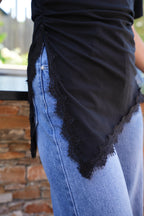 Carolina Asymmetrical T-Shirt - Black