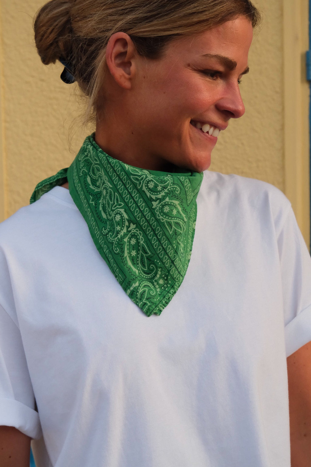 Green bandana scarf