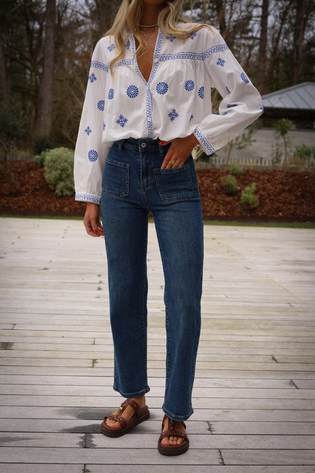 Nayma Straight-Leg Jeans - Blue