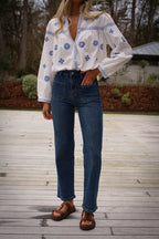 Nayma Straight-Leg Jeans - Blue